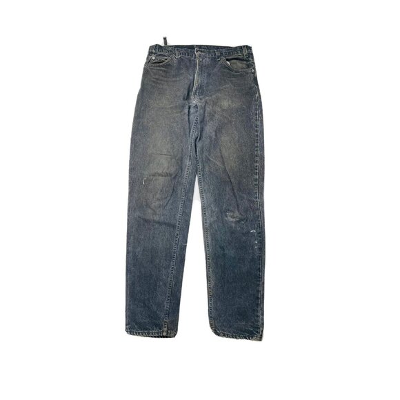 VTG 90s Levis 550 Orange Tab Relaxed Tapered Leg Trashed Jeans USA Mens 34x36